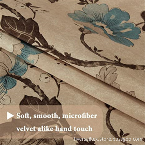 Energy Efficient Room Darkening Bedroom Printing Curtains